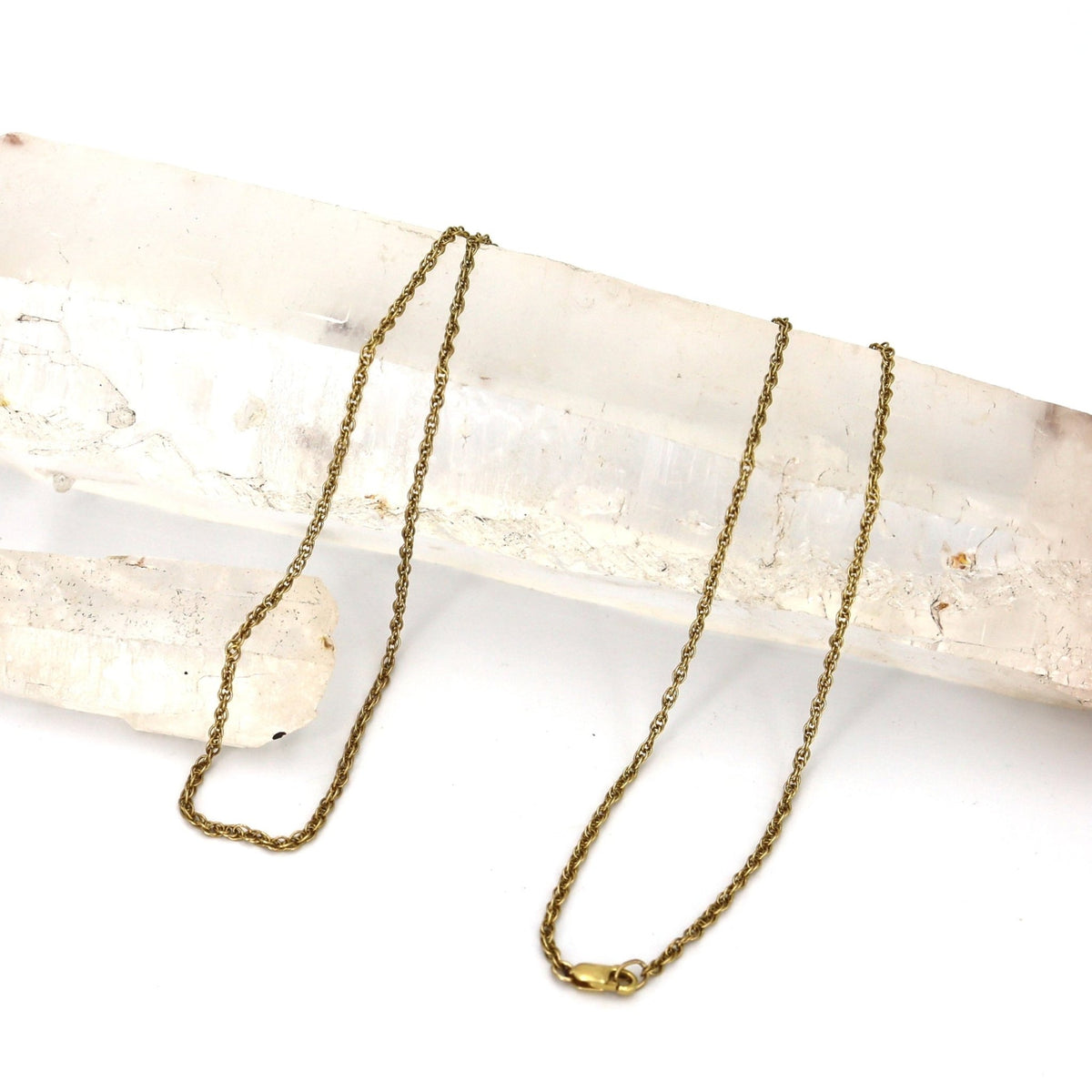 23.75" Vintage 14k Yellow Gold Rope Chain - Petra Star