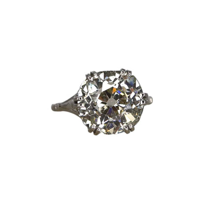 7.57 ct Old Mine Cut Diamond Ring set in the Original Platinum 1915 Ring - Petra Star