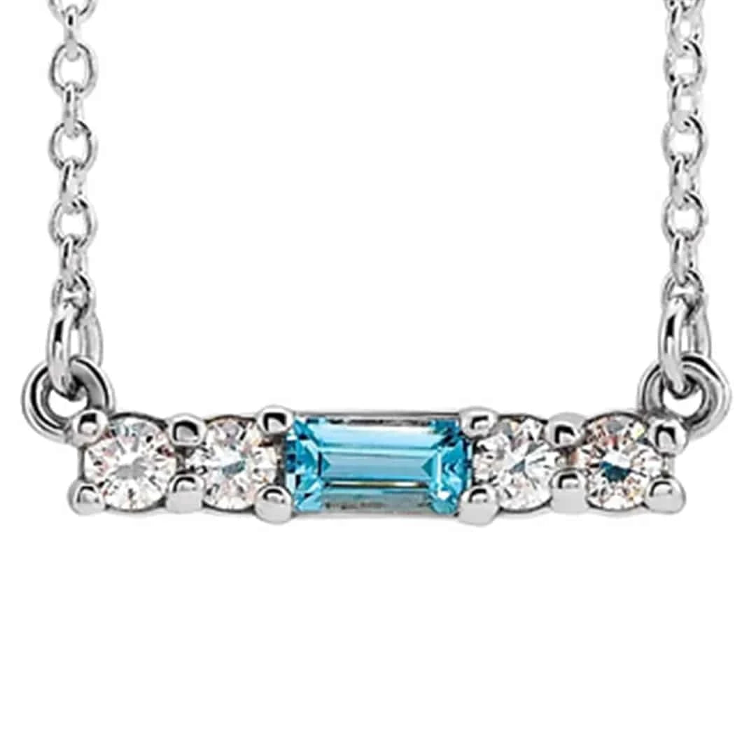 Petra Star Lumière Birthstone Necklace featuring a sparkling gemstone pendant on a delicate chain.