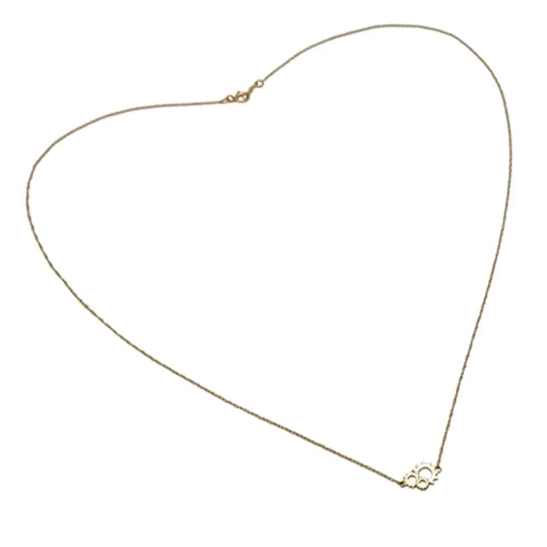 Petra Star Gearhead Necklace featuring a metallic gear pendant on a sleek chain, stylish and modern jewelry accessory.