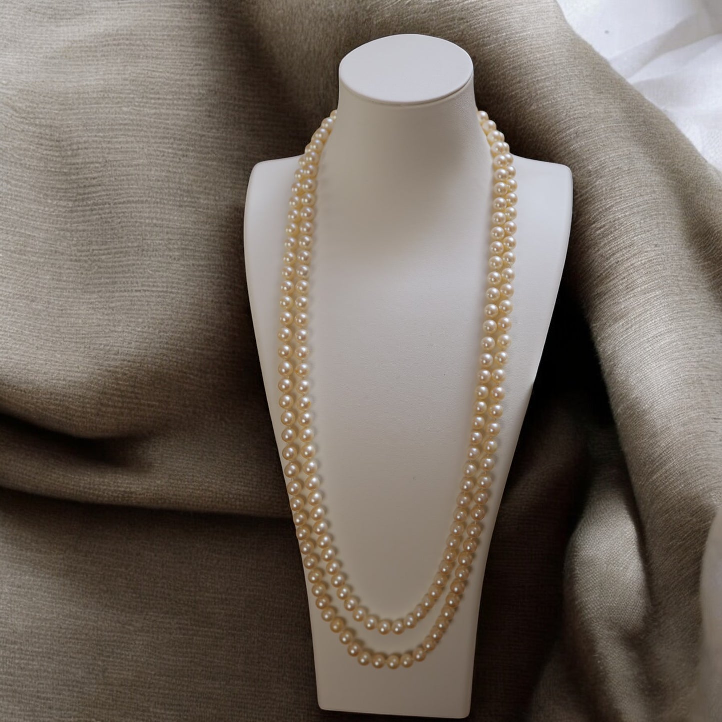 Akoya Pearl Necklace 8 - 8.MM White Akoya Strands