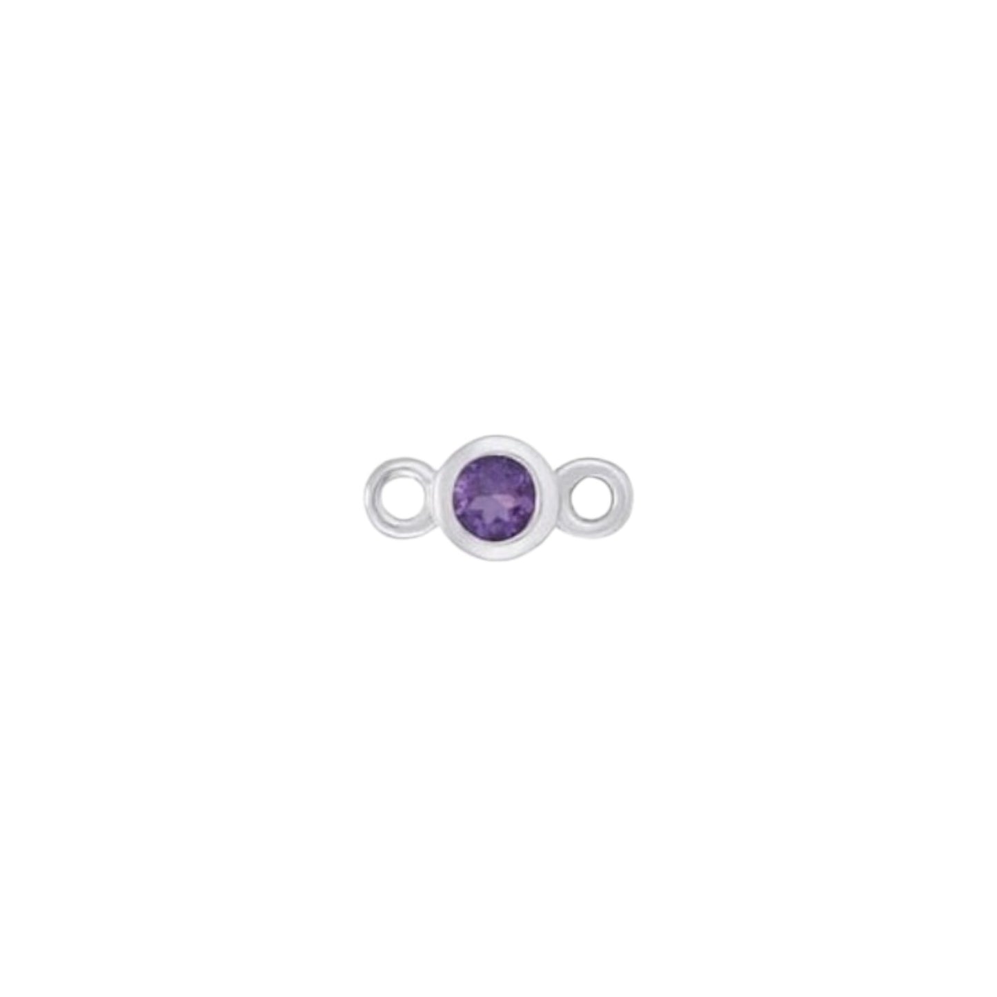 Amethyst Link 14k White Gold