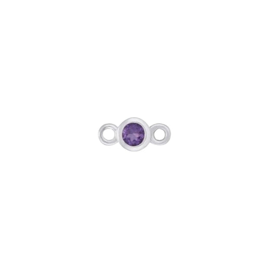 Amethyst Link 14k White Gold