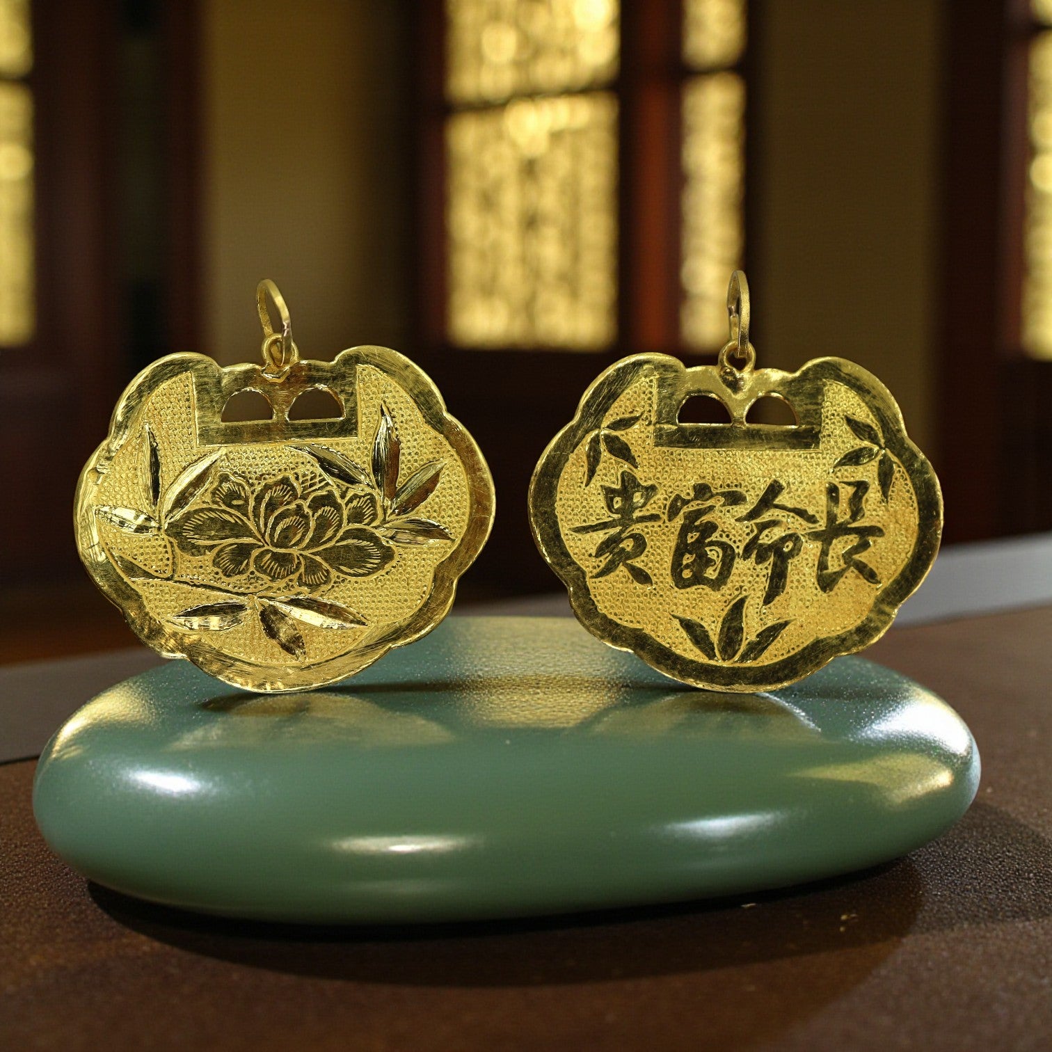 Antique Chinese Gold Pendants - Petra Star