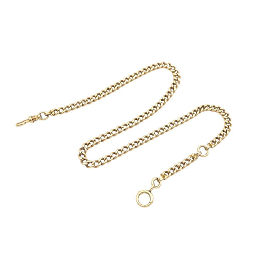 Antique 14k Gold Chain 4.8 MM Curblink Necklace 16" Length and 13" Length