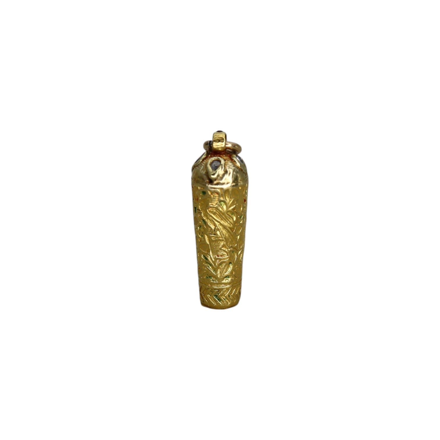 Mughal Whistle Charm in 22k With Diamonds - Petra Star