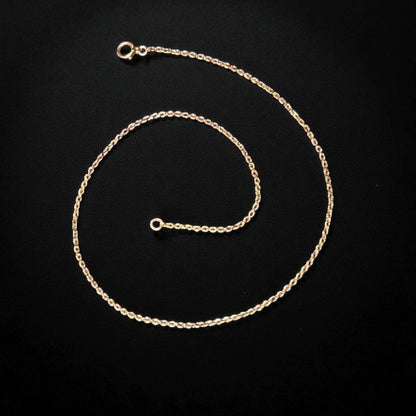 Antique 15k Yellow Gold Heavy Curb Link Chain – 16.5” Length