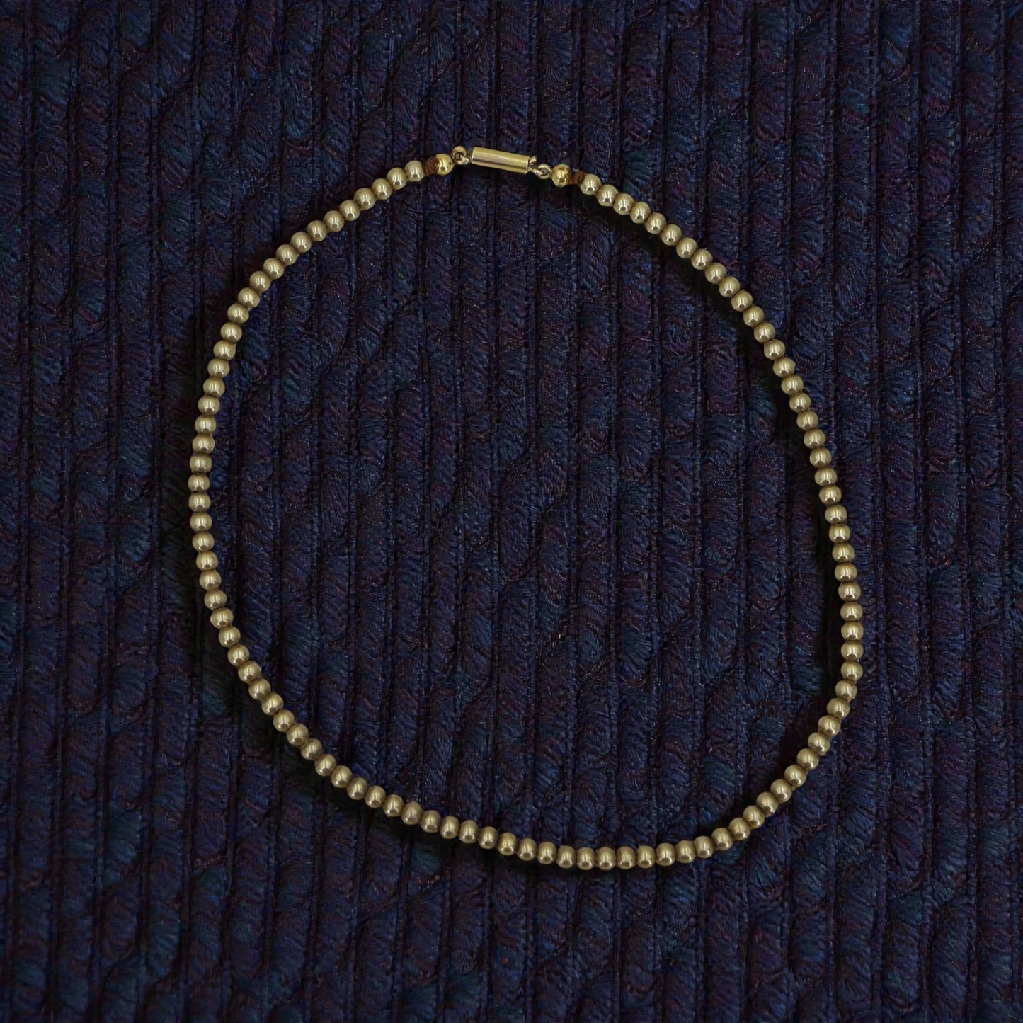 Antique Gold Filled Bead Choker Necklace