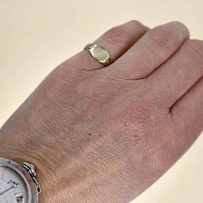 Edwardian Ostby & Barton Signet Ring – 10k Yellow Gold Pinky - Petra Star