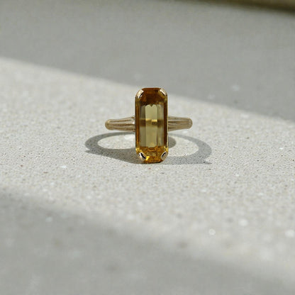 Art Deco Paste Ring in 10k Yellow Gold - Petra Star