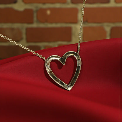 Antique 14K Gold Heart Pendant Necklace with Pearl, Circa 1910