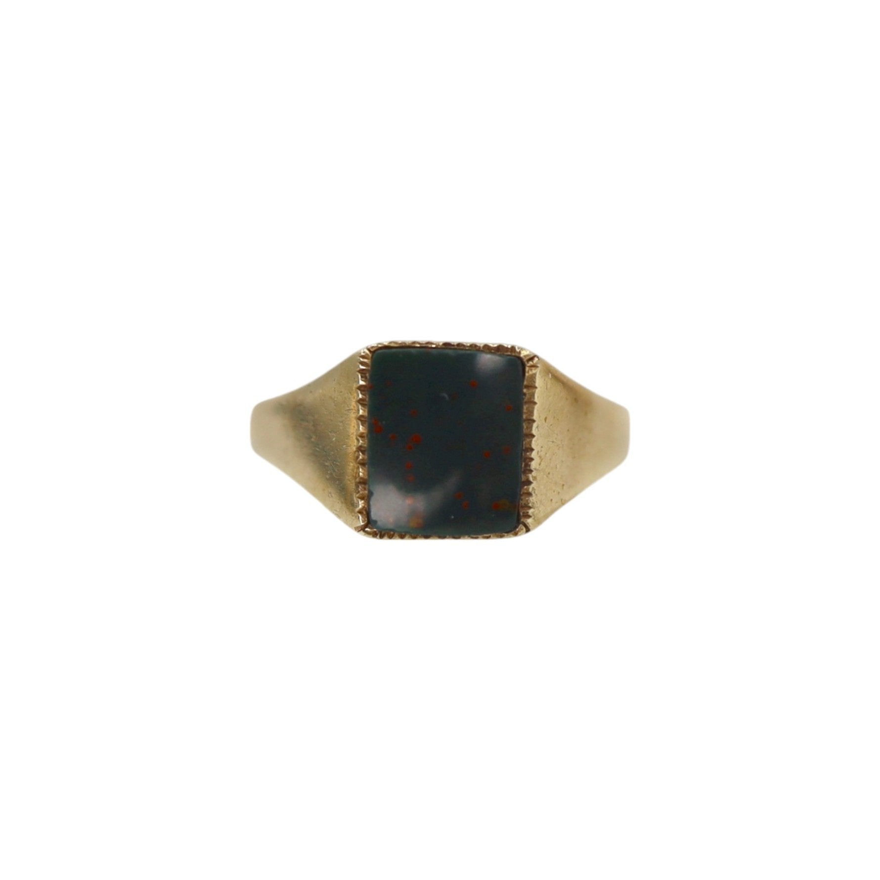 Vintage Bloodstone Ring in 9k Yellow Gold Hallmarked - Petra Star