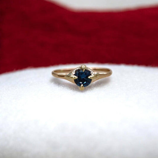 Art Deco Blue Zircon Ring - Petra Star