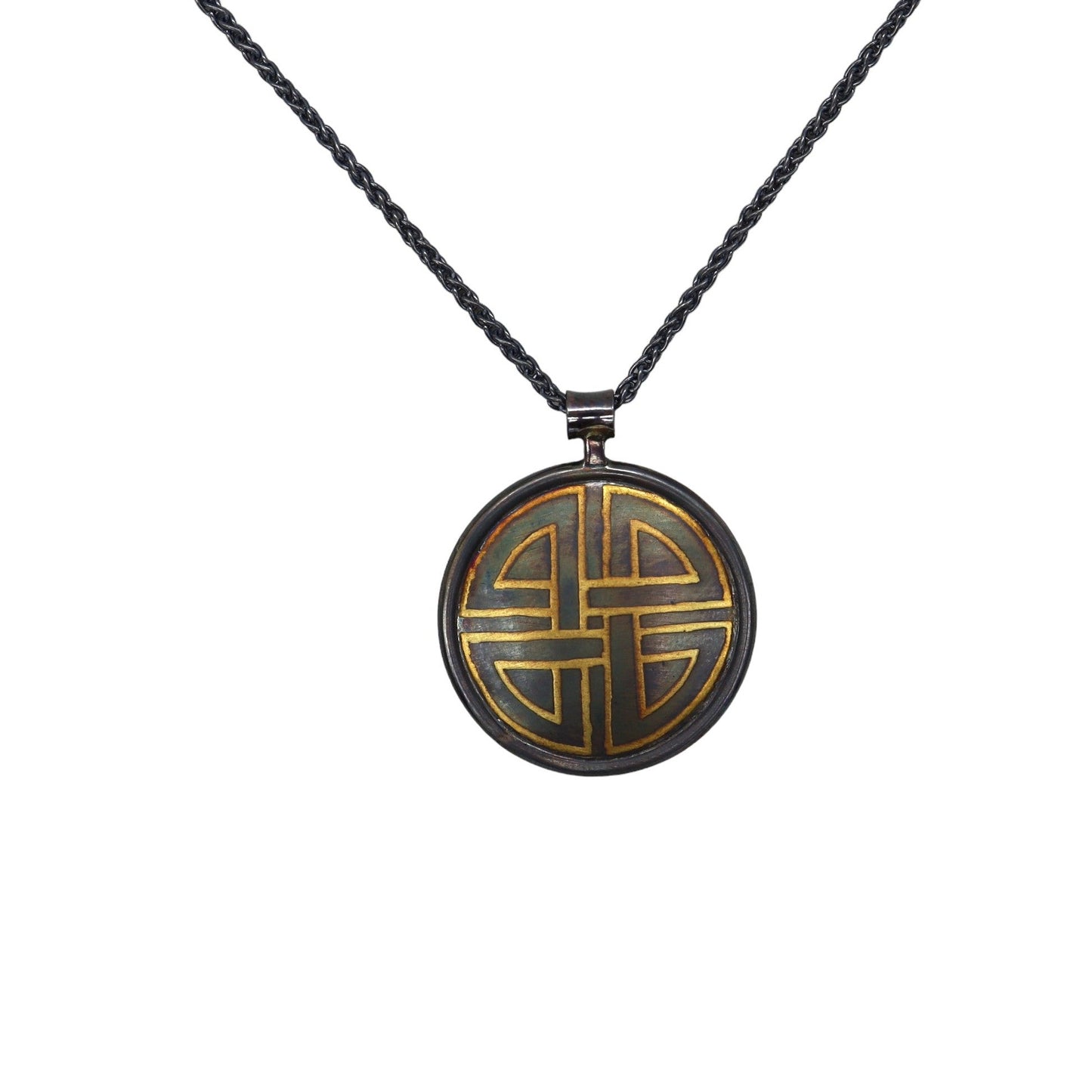 Keum-boo Celtic Weave Pendant