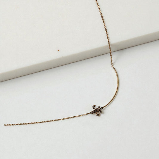 Victorian Fleur-de-Lys Charm Holder in 10k Gold