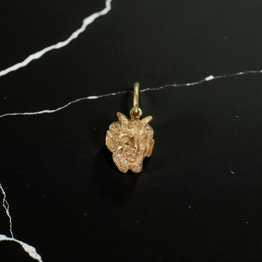 Vintage Devil Pendant in 18k Yellow Gold