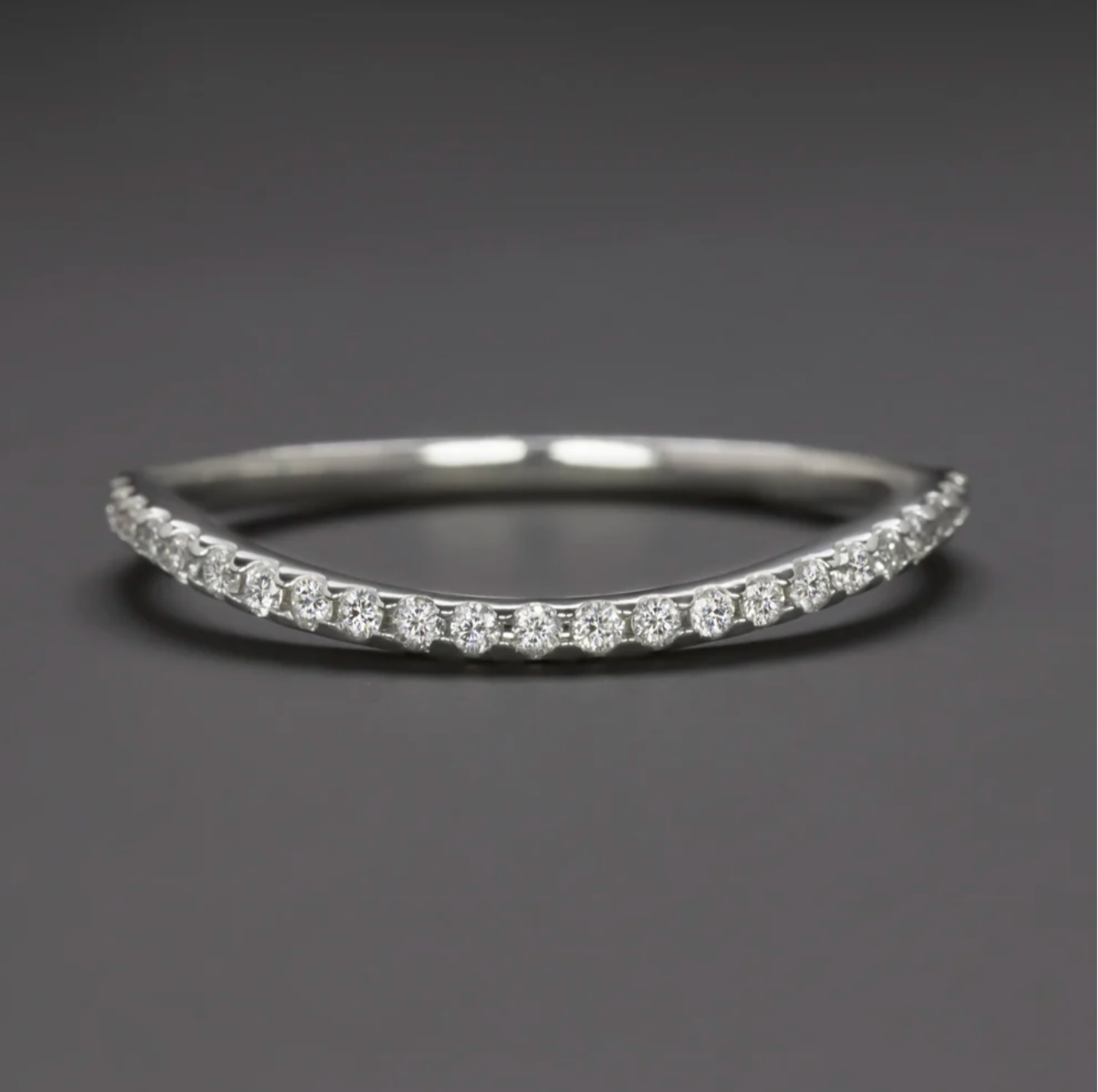 Art Deco Inspired Contoured Band - Petra Star