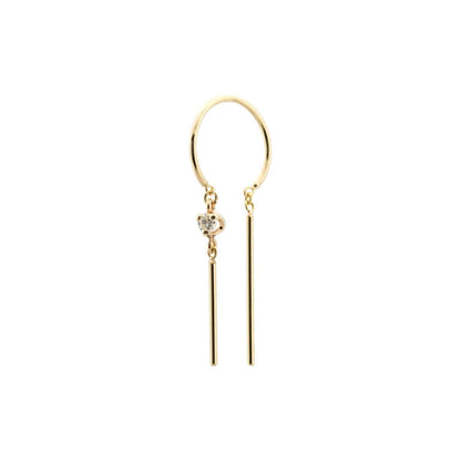 Diamond Chime Earrings in 14k Yellow Gold