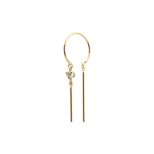 Diamond Chime Earrings in 14k Yellow Gold