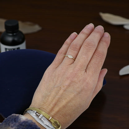 Diamond Pavé Eye Ring in 14k Gold