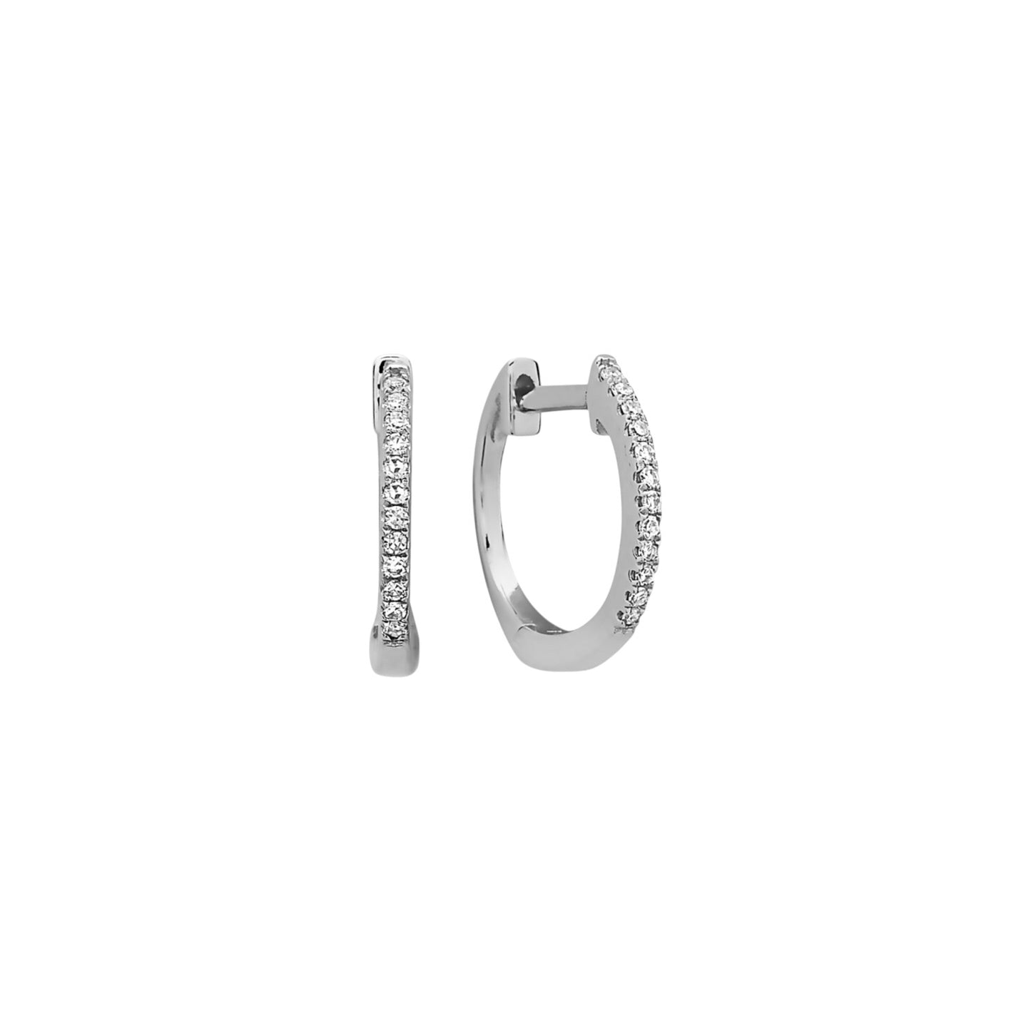 Diamond Huggie Earring in 14k Gold