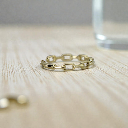 Diamond Link Band 14k Yellow Gold, 0.02ct