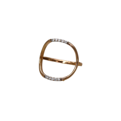 Open Circle Diamond Ring