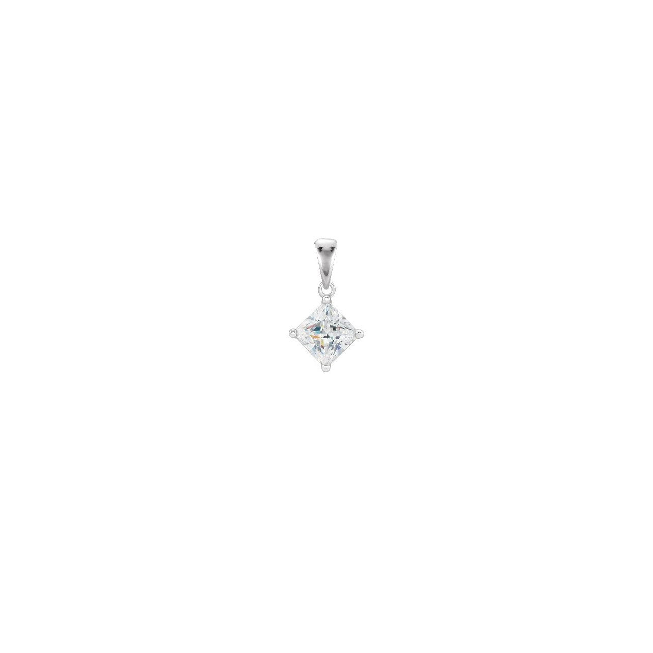 Princess Cut Diamond Charm