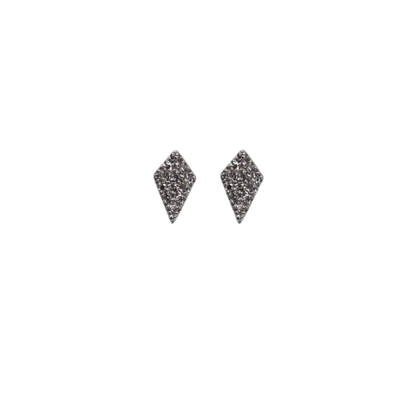 Diamond Kite Stud Earrings in 14k Gold