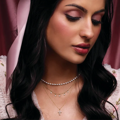 Diamond Cross Pendant in 14k Gold