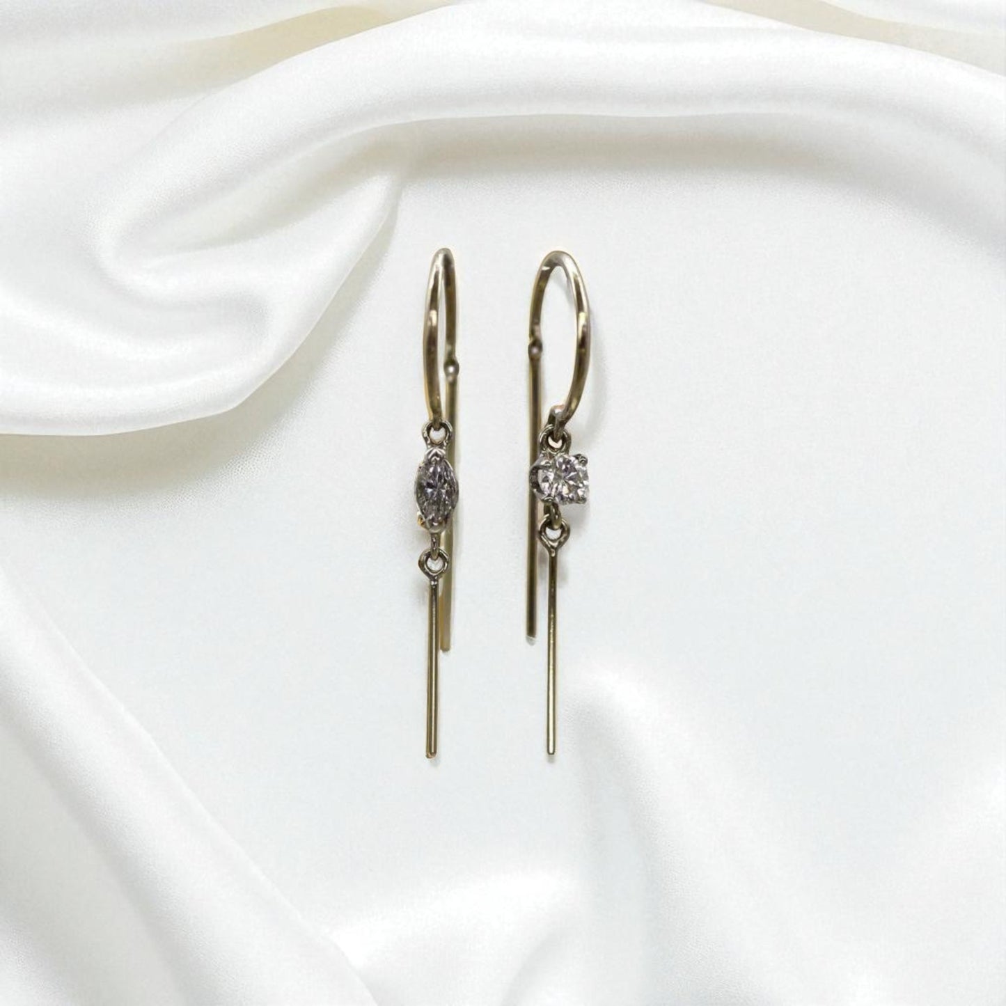 Bling Earring — 14k Gold & Repurposed Earth-Mined Diamond Single (Made to Order) - Petra Star