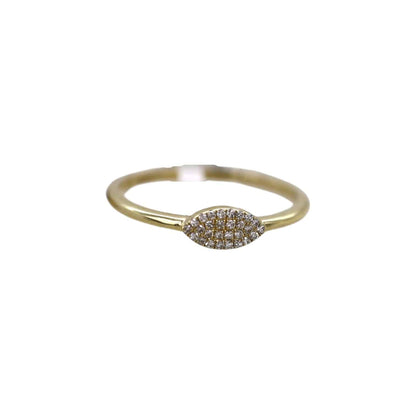 Diamond Pavé Eye Ring in 14k Gold