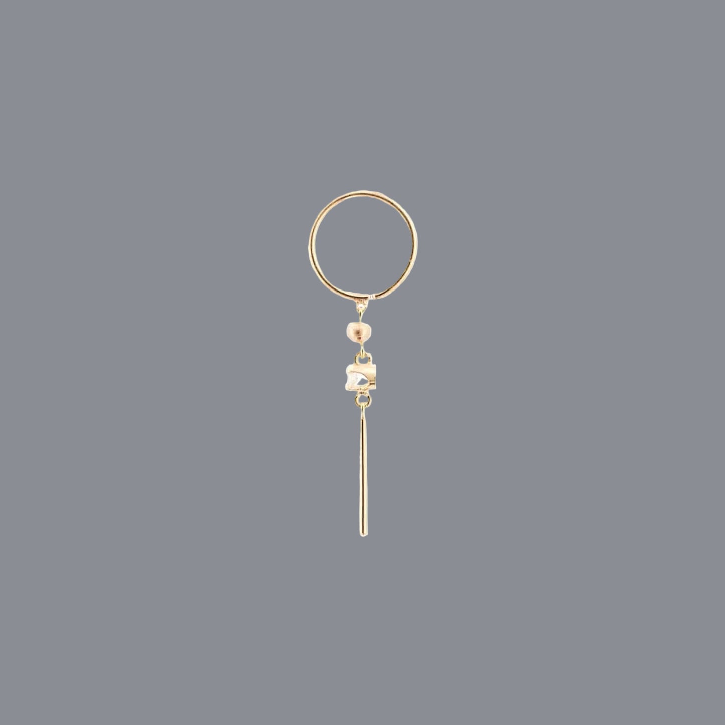 Diamond Huggie Drop Earrings in 14k Yellow Gold - Petra Star