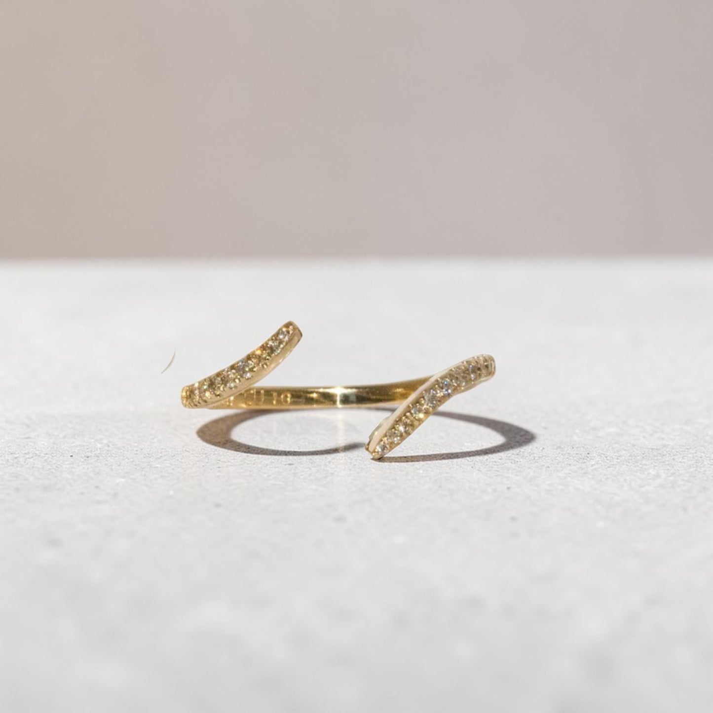 Diamond Open Curve Band For Marquise Solitaire - Petra Star