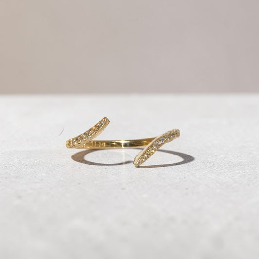 Diamond Open Curve Band For Marquise Solitaire - Petra Star