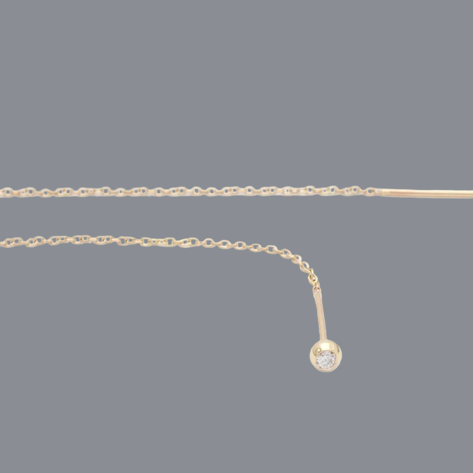 Diamond Chain Threader Single Earring - Petra Star