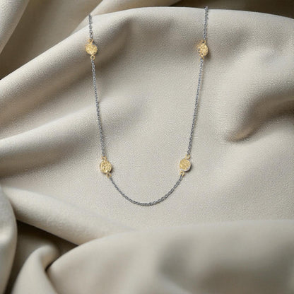 Dusted Black & Gold Sunshine Station Necklace