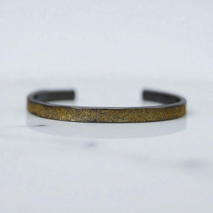22k/18k Gold & Oxidized Silver-Dusted Narrow Cuff