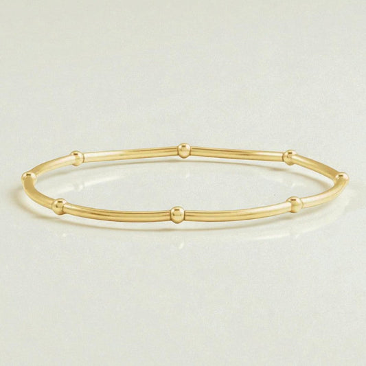 Gold-Filled Bead & Bar Elastic Bracelet