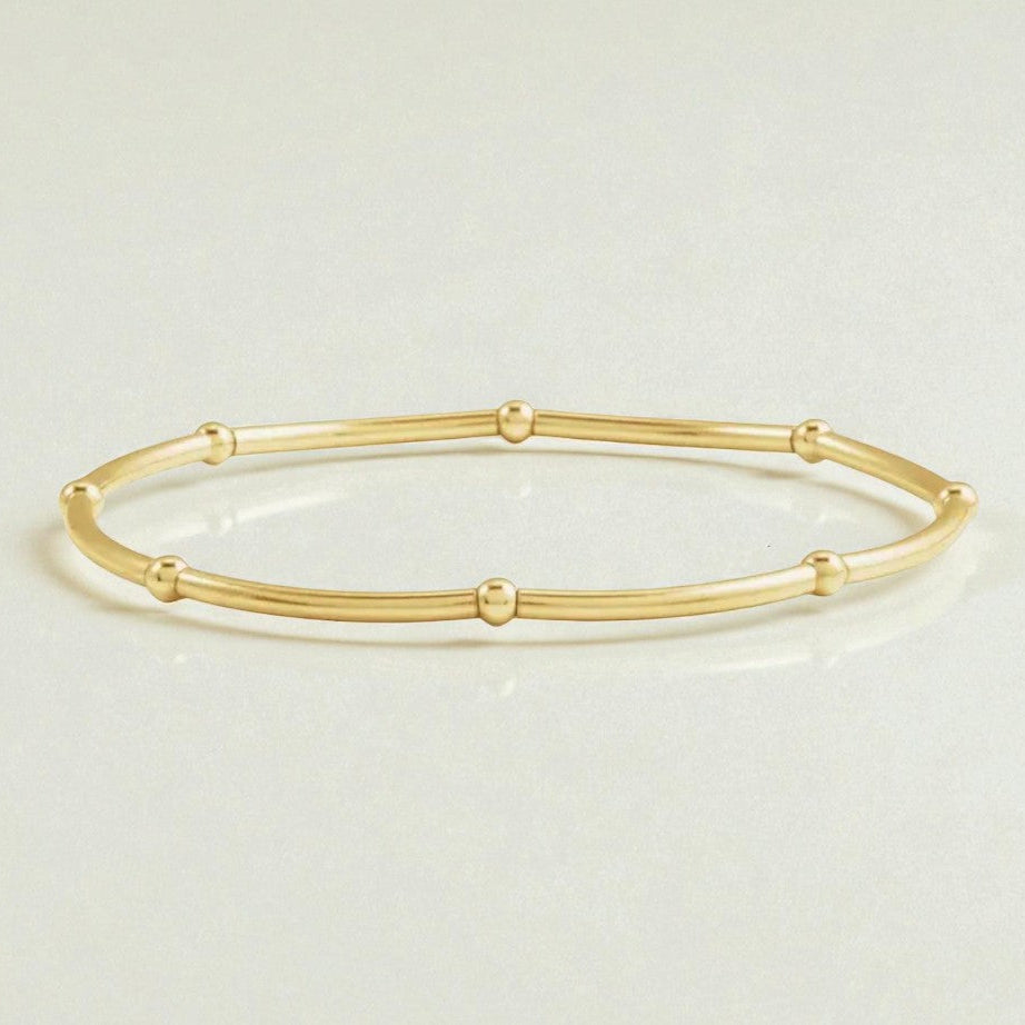 Gold-Filled Bead & Bar Elastic Bracelet - Petra Star