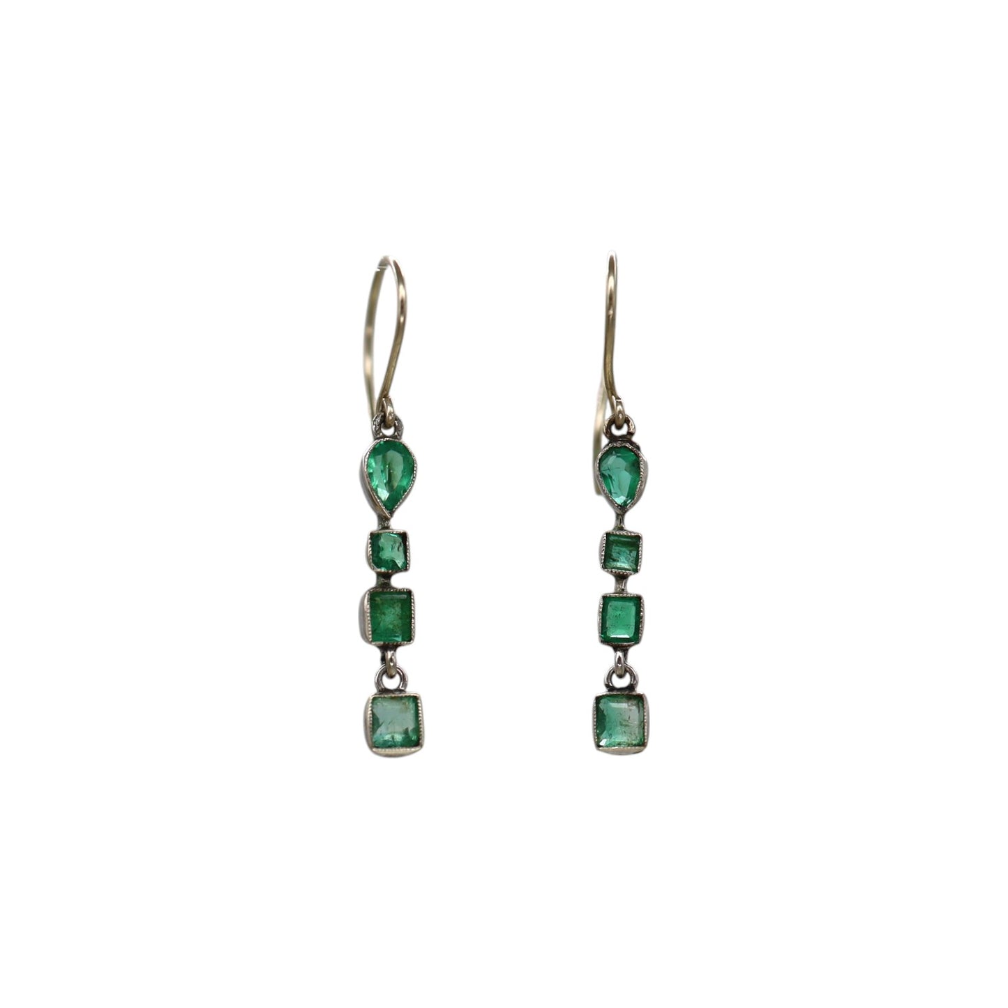 Art Deco Emerald Drop Earrings