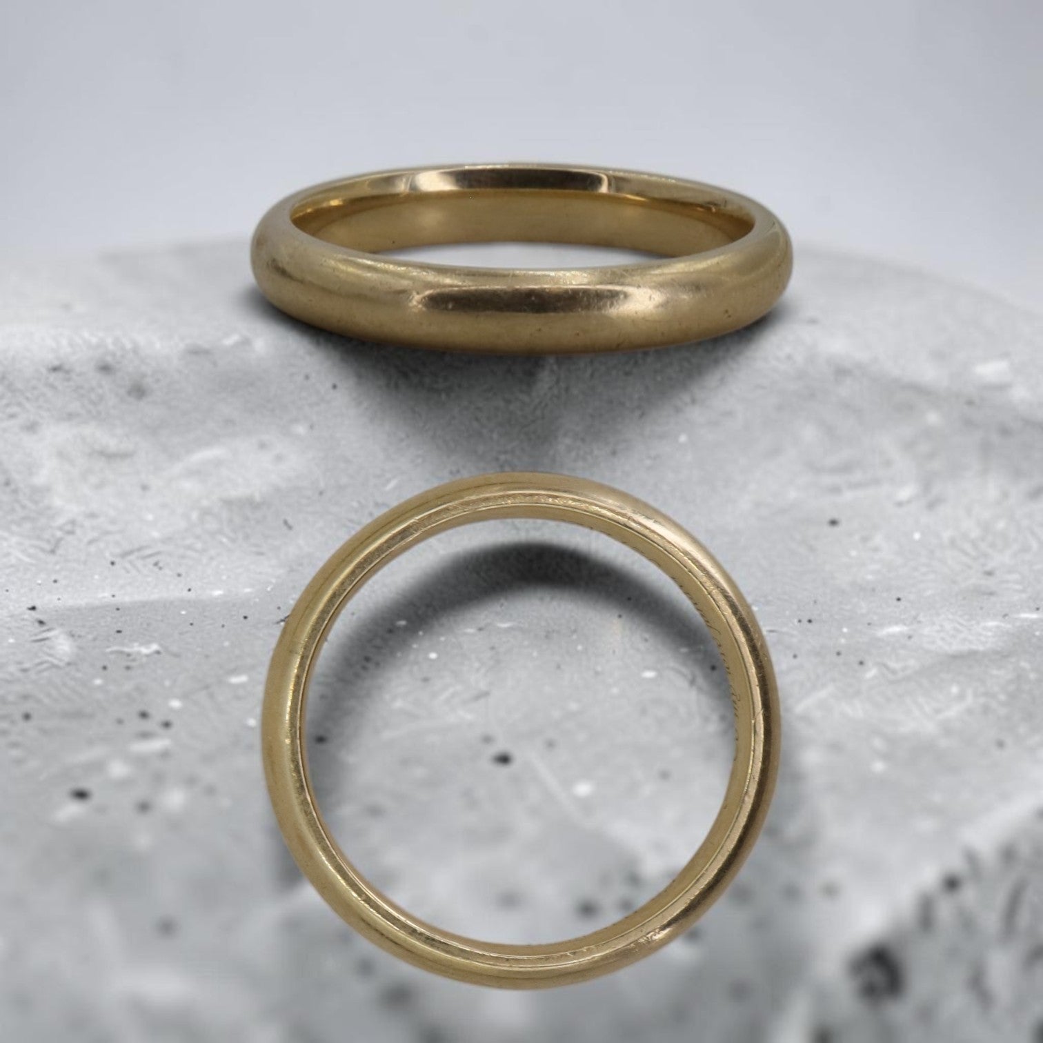 Estate 14K Yellow Gold Men's Wedding Band — Malo, Comfort Fit 4 MM Size 12