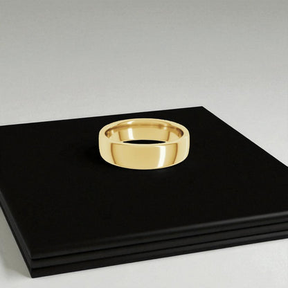 14K Yellow Comfort Fit Standard Weight European-Style Band - Petra Star