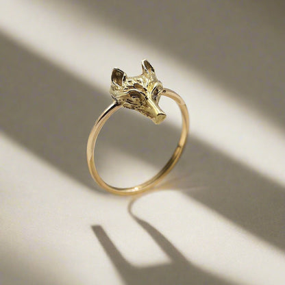 Vintage Fox Ring in 14k Gold - Petra Star