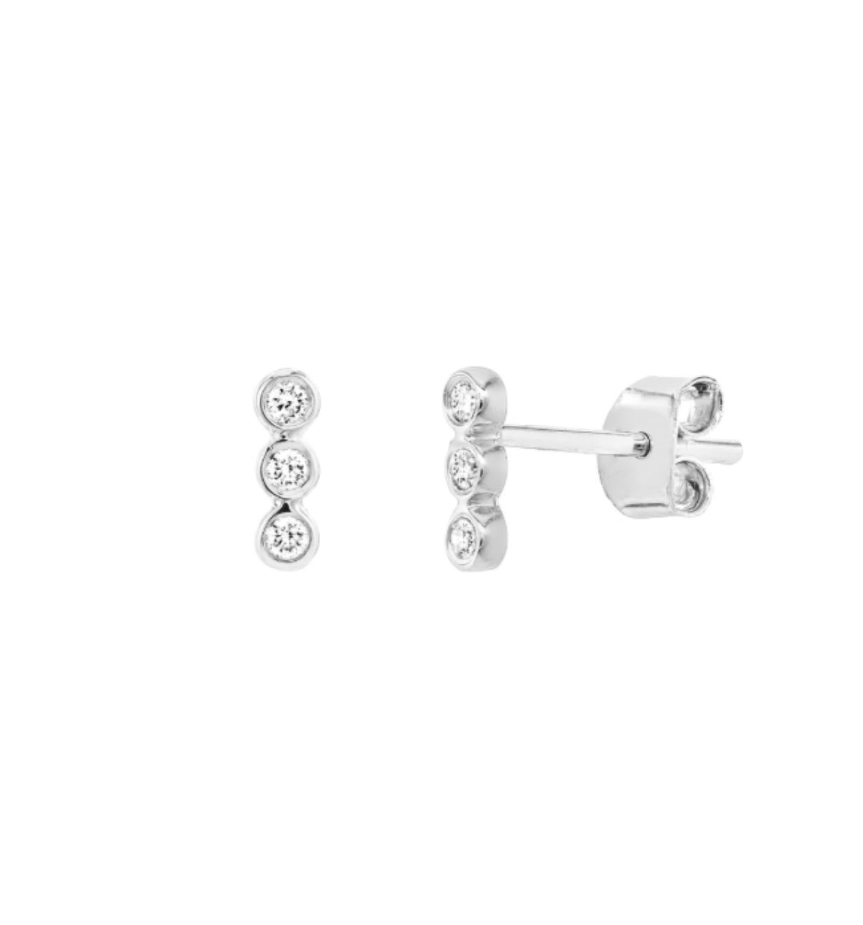 Diamond Bar Earrings