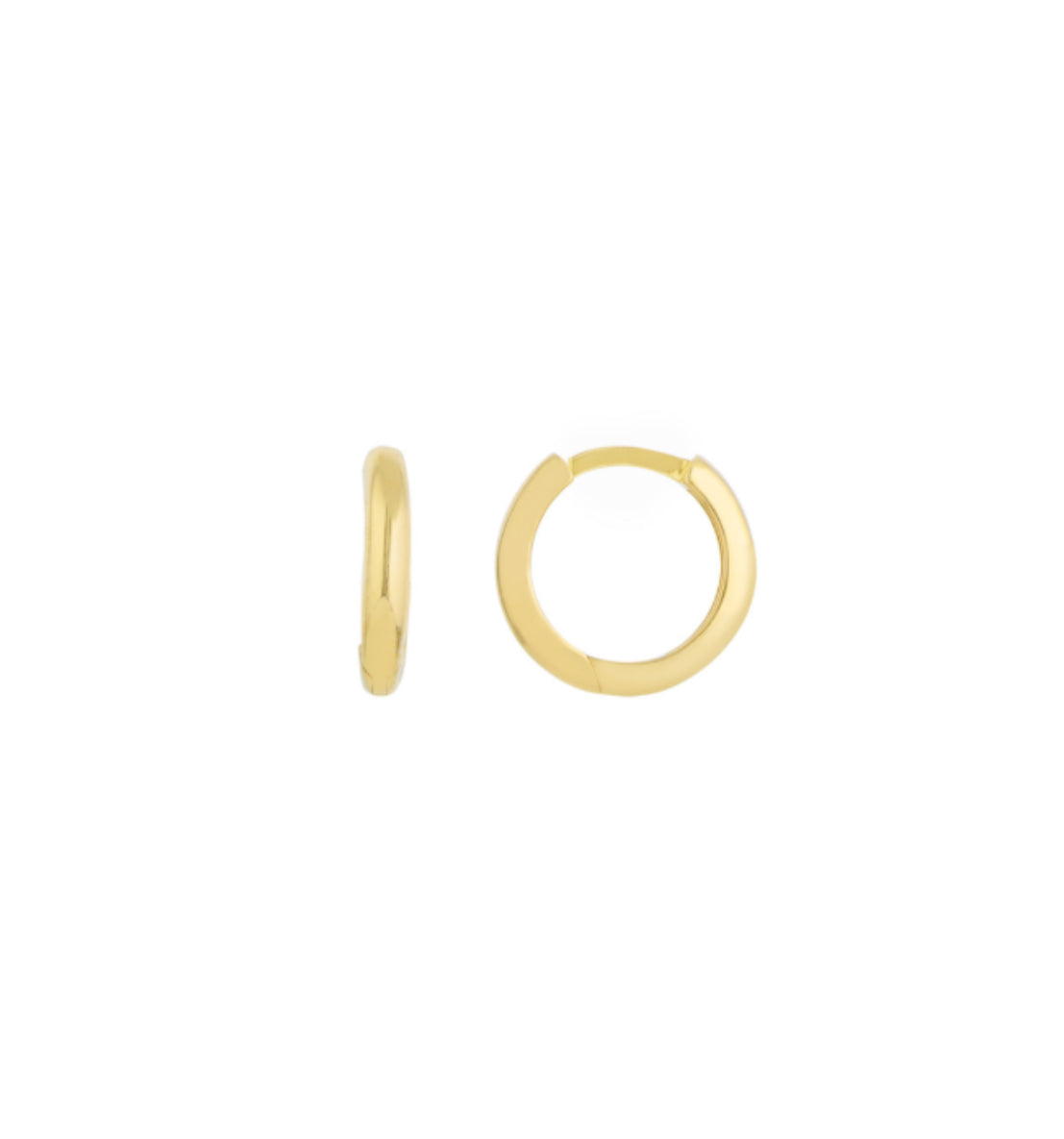 Aros Huggie en oro de 14k