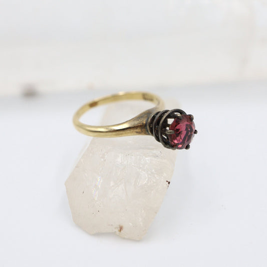 gold garnet ring