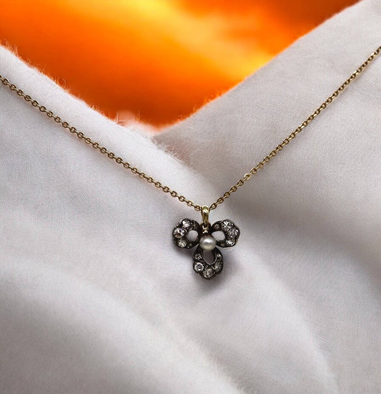 Georgian Diamond Flower Pendant