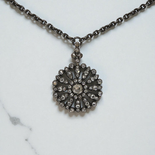 Georgian Rose Cut Diamond Pendant