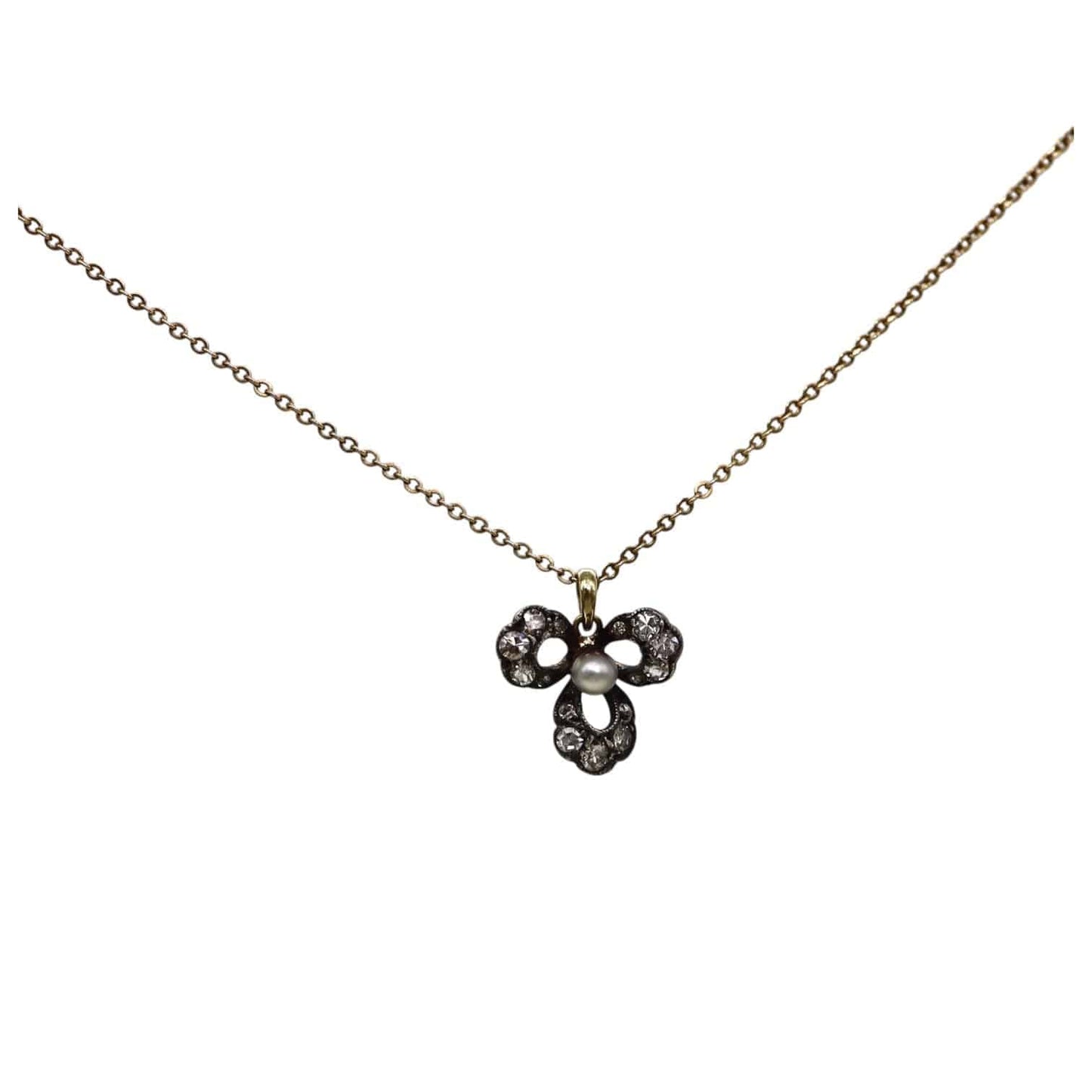 Georgian Diamond Flower Pendant